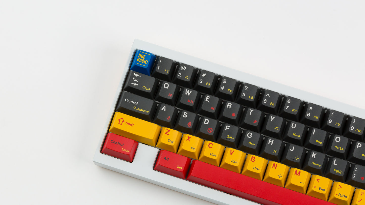 gmk cyl rewind on a white keyboard